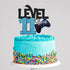 Level 11 Game Birthday Cake Topper - Video Game Boy's 11th Birthday Level Up Party Blue Cake Supplies - Game On Winner Gaming Party Decoration...