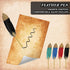 24 Pack Vintage Feather Pens and Sticky Notes Set 12 Pcs Feather Quill Ballpoint Pens Bulk 12 Pad 3x4 Sticky Notes Feather Pens Set for Writing Ki...