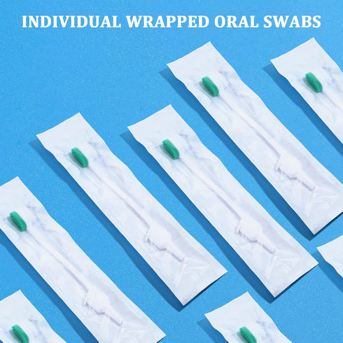 10 Pcs Suction Swab Toothbrush Care Swab Suction Toothbrush Disposable Oral Swabs Toothbrush for Suction Machine Sponge Disposable Individually Wr...