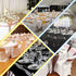 Sequin Chair Sashes Stretch Chair Bands Spandex Polyester Bows for Party Hotel Wedding Banquets Decoration -Gold 6 Pcs...