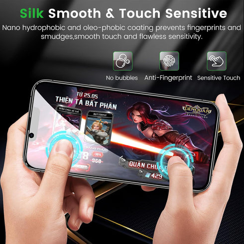 3 Pack Privacy Screen Protector for iPhone 13 6.1 Inch with 3 Pack Camera Lens Protector, Anti Spy Tempered Glass Film, Anti-Scratch, Touch Sensit...