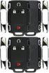 KeylessOption Keyless Entry Remote Control Car Key Fob Case Shell Button Pad Outer Cover for GMC Chevy M3N-32337100 (Pack of 2)...