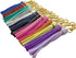 PAMIR TONG 5.9'' 15pcs PU Leather Tassel for Purse With Golden Metal Caps Lobster Swivel Keychain Tassels For Handbag Phone Car Key Jewelry DIY Cr...