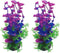 CNZ Purple/Green Aquarium Plastic Artificial Plants 8-inch Tall, 2-Pack...