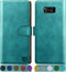 SUANPOT for Samsung Galaxy S8 5.8"(Non S8+ 6.2") with RFID Blocking Leather Wallet case Credit Card Holder, Flip Folio Book Phone case Shockproof ...