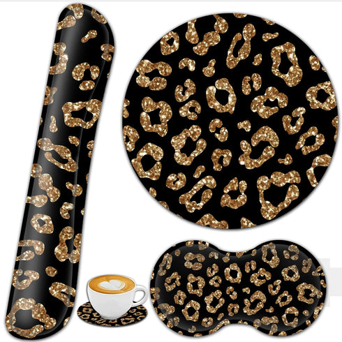 Ergonomic Mouse Pad Wrist Rest Support + Memory Foam Keyboard Wrist Rest Set,Desk Pad Non-Slip Base and Hand Rest for Laptop Computer Office Home ...