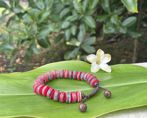 Tibetan Mala Embedded Medicine Wrist Mala for Meditation Handmade Draw String Silk Pouch...