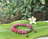 Tibetan Mala Embedded Medicine Wrist Mala for Meditation Handmade Draw String Silk Pouch...