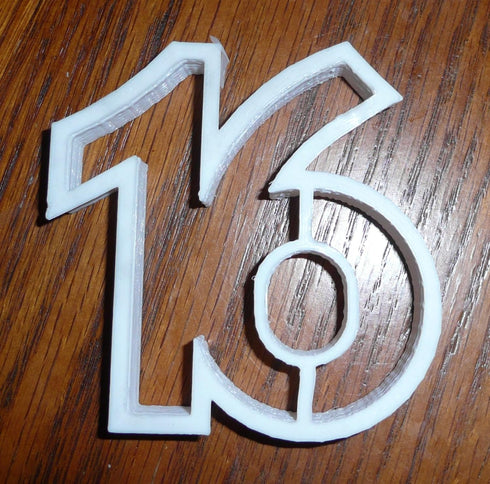 NUMBER 16 SWEET SIXTEEN BIRTHDAY ANNIVERSARY EVENT COOKIE CUTTER MADE IN USA PR108-16...
