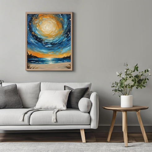 Posterizer 1 pcs- starry night inspired landscapes-nature-oil painting style 2-Landscape & Nature Art-Floral Botanical Art- Decor for Home & Offic...