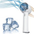 Ice Cooling Handheld Fan, Refrigerating Ice Cooling Pad Built-in Mini Turbine Portable Air Conditioner Fan...