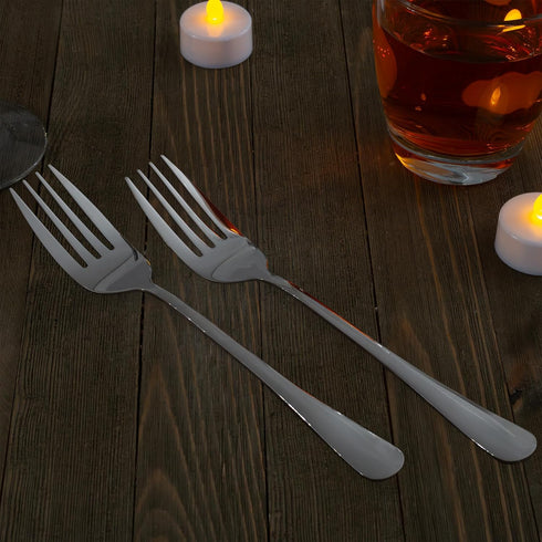 Cornucopia Brands Serving Fork (2 Pack) Set of Two (2)- Elegant Top of the Line Serving Forks, Buffet & Banquet Style Serving Forks, 9" Stainless ...