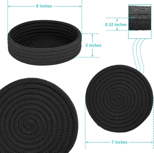 Trivets for Hot Dishes, Trivets for Hot Pots and Pans, Hot Pads for Countertops, Coasters 4 Pcs and Storage Basket 1 Pack, Pot Holders for Kitchen...