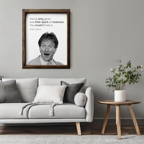 Posterizer 1 pcs-Robin Williams inspiring quote-Movie & Cinema Art-Quotes and Poems-Gift for movie lovers-Decor for Home & Office- UNFRAMED Wall A...