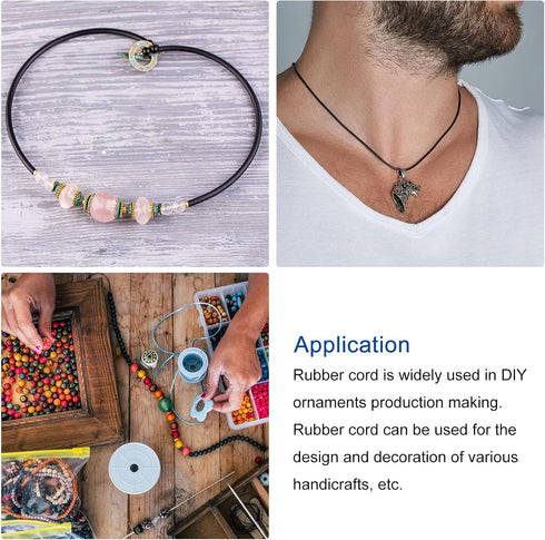 MECCANIXITY Rubber Cord Tube 10ft 2mm Dia 1mm Hole Orange Hollow Tubing for DIY Craft Beading Necklaces Bracelet...