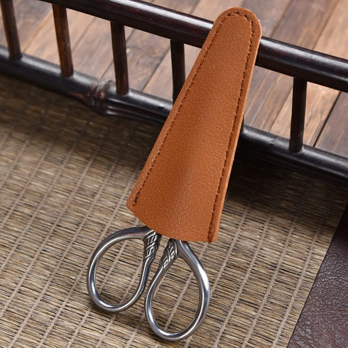 Small Facial Hair Scissors, Stainless steel (silver) Straight Tip Snips Beauty Grooming Kit for Eyebrows, Beard, Ear, Nose, Moustache Trimming wit...