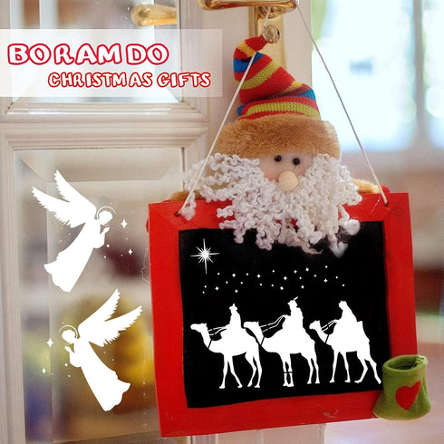 11 Pieces Christmas Nativity Scene Stencils Nativity of Jesus Stencil Reusable DIY Drawing Stencil for Painting on Wood Canvas Reusable Nativity S...