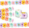 67.9 Ft Painted Flowers Bulletin Board Borders Die-Cut Bulletin Borders Painted Flowers Shape Rolled Bulletin Board Trim Sticker for School Classr...
