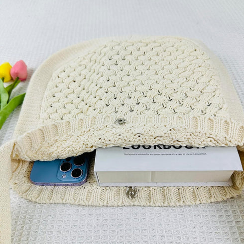 Women's Shoulder Handbags Cute tote bags Aesthetic Crocheted bags Large knit bag Shopping bag for Travel...