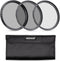 NEEWER 55mm Filter Kit, UV + CPL + ND4 Filters with Storage Bag & Cleaning Cloth, Optical Glass and Aluminum Alloy Slim Frame, Compatible with Can...