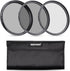 NEEWER 55mm Filter Kit, UV + CPL + ND4 Filters with Storage Bag & Cleaning Cloth, Optical Glass and Aluminum Alloy Slim Frame, Compatible with Can...