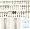 46 PCS Vintage Skeleton Keys Charms Flying Keys With 50 Pairs Dragonfly Wings and 52 Yards Fishing Line For Jewelry Making DIY Craft...