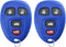 KeylessOption Keyless Entry Remote Control Car Key Fob Replacement for 15252034 -Blue (Pack of 2)...