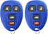 KeylessOption Keyless Entry Remote Control Car Key Fob Replacement for 15252034 -Blue (Pack of 2)...