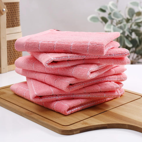 Homaxy 100% Cotton Terry Kitchen Dish Cloths, Ultra Soft and Absorbent Dish Towels for Kitchen, Suitable for Drying and Washing Dishes, 6 Pack, 12...