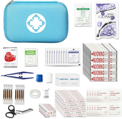 276PCS Small Travel First Aid Kit Supplies for Business, First Aid Kits Backpacking Essentials Items Trauma First Aid Survival Kits for Home Outdo...