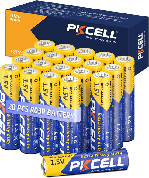 PKCELL 20-Pack AA High-Performance Batteries?Double A Battery for Household Devices Electronics, Long-Lasting Power Alkaline 1.5 Volt Battery for ...
