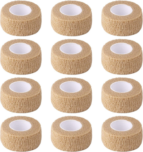 1 Inch Wide Skin Colour Elastic Self- Adhesive Bandage Finger Tape,Wrap Bandages, for Wrist and Ankle Sprains & Swelling...