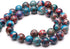 Youngbling Natural Gemstone Beads for Jewelry Making,8mm Blue Imperial Jasper Polished Round Smooth Stone Boho Beads,Genuine Real Stone Beads for ...