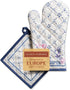 Maison d' Hermine 100% Cotton Oven Mitt & Pot Holder Set (7.5"x13" & 8"x8") Heat Resistant BBQ Cooking Gloves with Loop, Baking, Grilling, Kitchen...