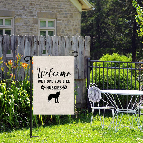 Huskies Garden Flag Welcome We Hope You Like Huskies Garden Flag Huskies Welcome Flag Garden Decor (LIKE HUSKIES F)...