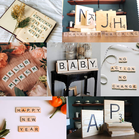 Letter Stencils 6 inch, 42PCS Scrabble Stencils for Painting on Wood Wall Home Decor Craft Projects Canvas Fabric, Numbers Symbol Alphabet Stencil...