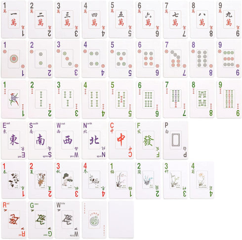 Yellow Mountain Imports American Mah Jongg (Mahjong) Playing Cards - 178 Card Set...
