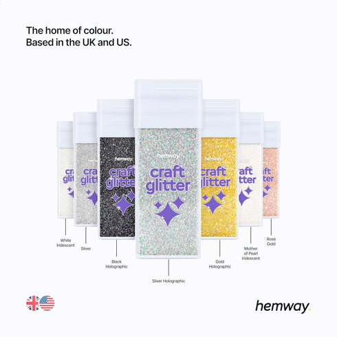 Hemway Craft Glitter Shaker 130g / 4.6oz Glitter for Arts, Crafts, Resin, Tumblers, Nails, Painting, Decoration, Festival, Cosmetic, Body - Microf...