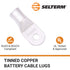 SELTERM 2pcs 4/0 AWG 5/16" Stud Tinned Copper Wire Lugs, Battery Lugs, Ring Terminals, Battery Cable Ends, 0000 Gauge Ring Terminal Connectors, UL...