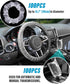 Disposable Steering Wheel Covers,Plastic Clear Steering Wheel Protectors with Elastic Perfect,100 Pieces Car Steering Wheel Cover and 100 Pieces G...