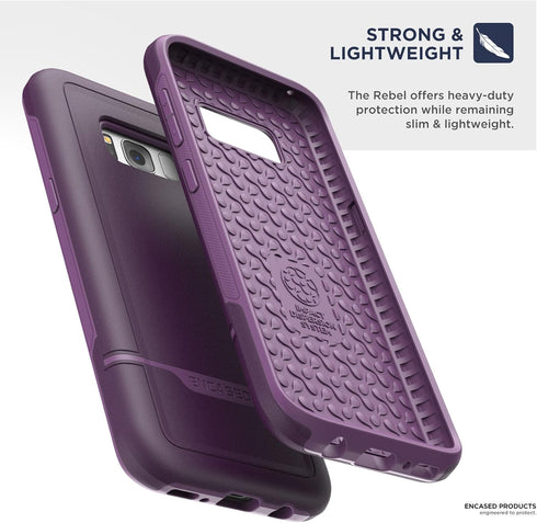 ENCASED Galaxy S8 Case Purple Rebel Series Impact Armor (Samsung S8) Deep Purple...