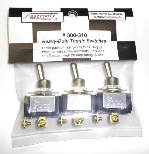 Fastronix SPST 20 Amp AC/DC Heavy Duty Toggle Switch 3 Pack...