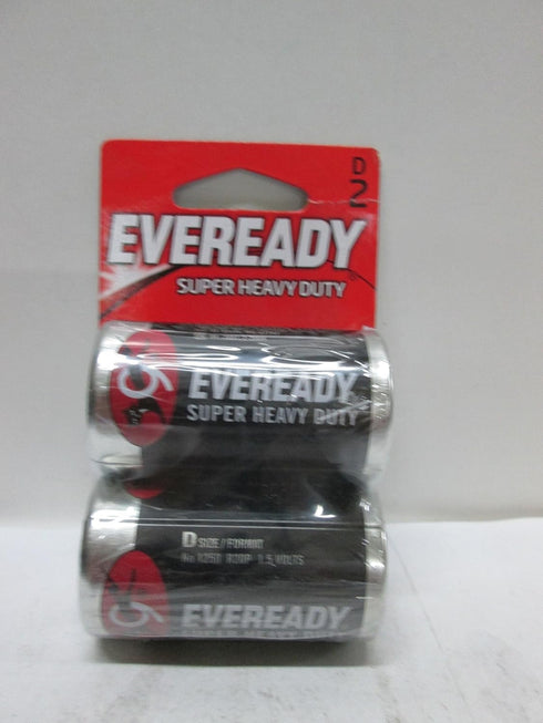 Eveready Super Heavy Duty D 1.5V Batteries - 2PACK...