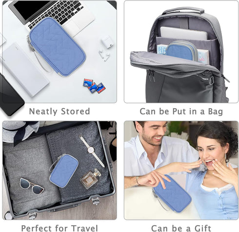 FYY Travel Cable Organizer Pouch Electronic Accessories Carry Case Portable Waterproof Double Layers All-in-One Storage Bag for Cord, Charger, Pho...