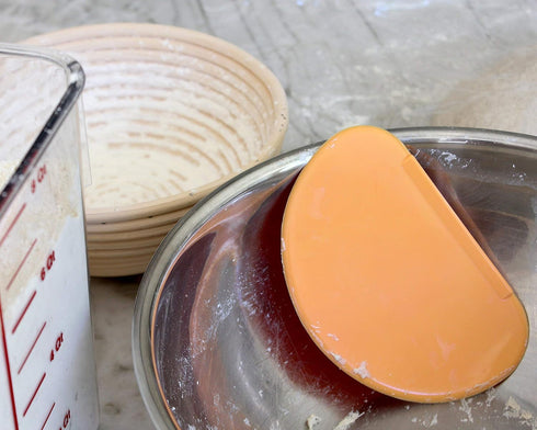 Indigo True Flexible Bowl Scraper - 1 Pc | Curved For Shaping Bread or Pastry Dough | Conforms To Any Mixing Bowl | Round Contoured Profile...
