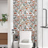 Mushroom Wallpaper Peel and Stick Wallpaper White Wallpaper Stick and Peel Dark Leaf Contact Paper for Cabinets Waterproof Self Adhesive Wall Pape...
