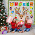 55 Pcs Christmas Bulletin Board Decoration Christmas Reindeer Bulb Classroom Bulletin Board Cutouts Sets for Xmas Party Supplies Toddler Kids Stud...