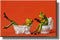 Frogs in The Bathroom Picture on Stretched Canvas, Wall Art Decor, Ready to Hang!...