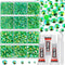 Resin Rhinestones Kit for Crafts,8400 pcs Green AB Jelly Flatback Rhinestones Mixed 5 Sizes 2mm-6mm with B7000 Glue Tweezers and Wax Pencil for Fa...