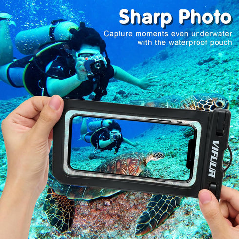 VIFUUR IPX8 Waterproof Phone Pouch Universal Cellphone Dry Bag Case Compatible for iPhone 15 14 13 12 Pro Max XS Plus Samsung Galaxy Phone Protect...